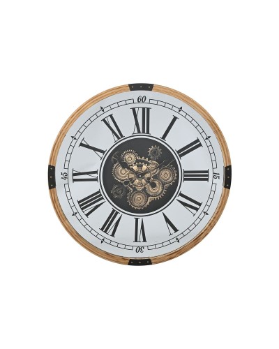 ESPRIT Horloge Murale en Métal et Cristal, Design Argenté Naturel, 80 x 8,5 x 80 cm

