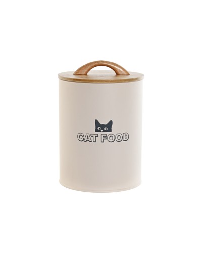 Behållare för husdjursfoder Home ESPRIT Beige Naturell 2,5 L