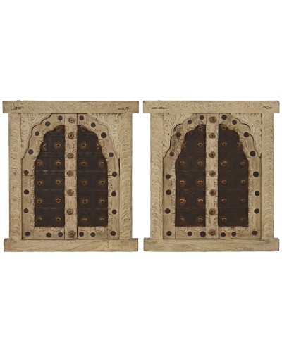 Decoración de Pared ESPRIT Beige Natural Ventana, 45 x 5 x 51 cm
