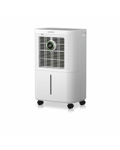 Déshumidificateur Haeger DE-D10.012A : idéal pour les pièces jusqu'à 20m², capacité du réservoir 3L, fonction antigel.
