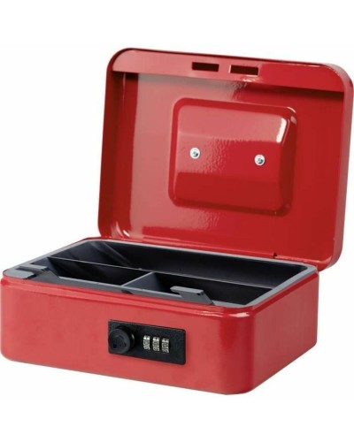 Caja de recaudación Burg-Wachter Money Code 5020: Acero rojo con combinación, segura para efectivo, código borrable, monedero.
