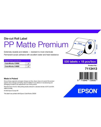 Epson Druckerpapier 7113413 Weiß - 18 Stück - Hohe Qualität
