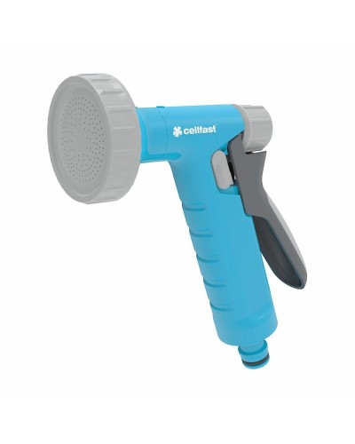 Pistola de riego Cellfast Shower 2: empuñadura ergonómica, 8 modos de chorro.
