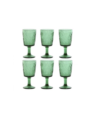 Vasos de agua Esprit verdes de cristal, juego de 6 de 285 ml
