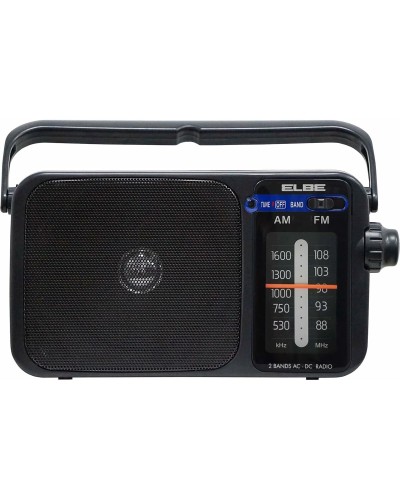 ELBE RF-942 Radio AM/FM Portatile - Nera, Compatta, Ottima Ricezione
