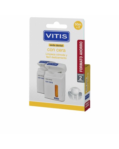 Vitis Zahnseide 50m - Doppelpack - Umfassende Mundhygiene
