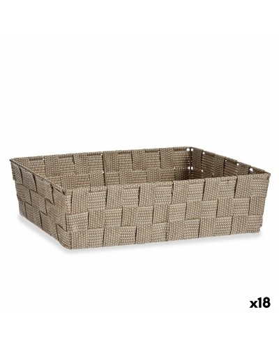 Cesta Beige de Tela Deluxe 3,8 L para Organización y Almacenamiento

