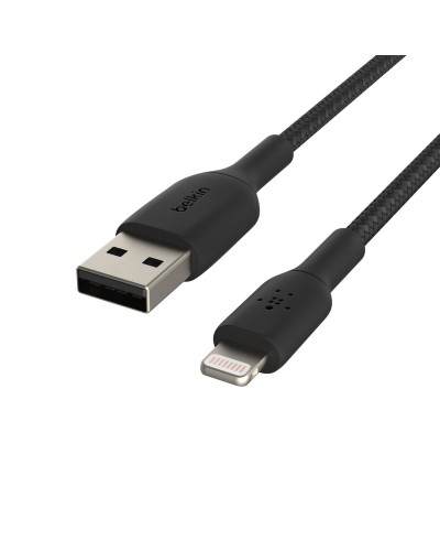 Câble USB vers Lightning Belkin CAA002BT2MBK 2 m 200 m Blanc Noir