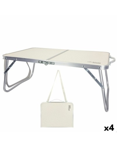 Mesa Plegable Aktive Crema 60 x 25 x 40 cm (4 Unidades)