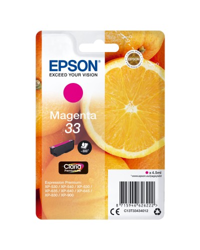 Cartouche d'Encre Compatible Epson C13T33434012 Magenta