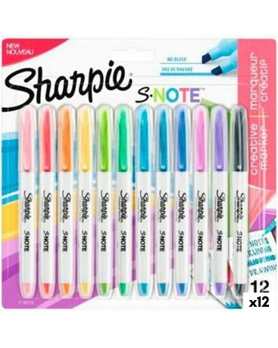 Sharpie S-Note Set 12 Pennarelli Multicolore - Punta 1-3mm - Ideali per Appunti & Disegno
