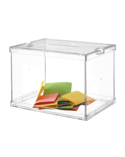 Archive 2000 Urne Transparente 31x44x31,5 cm - Idéal pour Collecte de Votes
