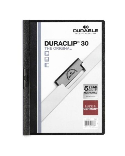 Dossier de Portefeuilles Durable DURACLIP 30 A4 Noir A4 25 Pièces