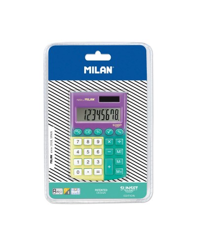 Milan Calculadora Pocket Sunset PVC - De Bolsillo, Colorida & Práctica
