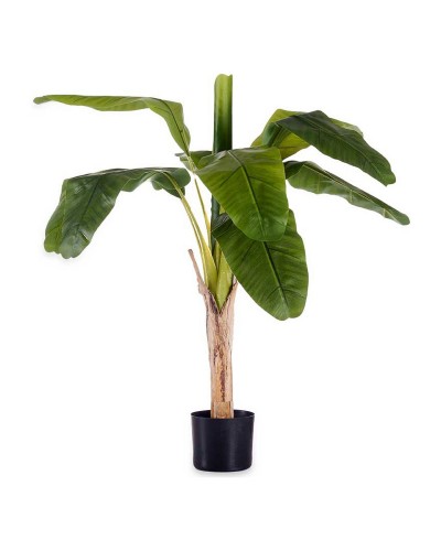 Pianta Artificiale Banano in Plastica Filo di Ferro, 80 x 120 x 80 cm, Decorazione Realistica