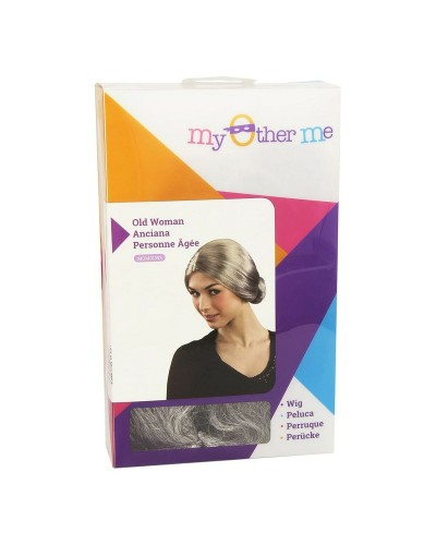 My Other Me Grey Grandma Wig - Halloween Costume Disguise
