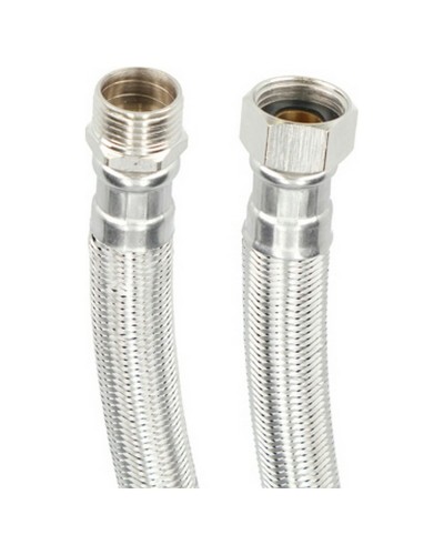 Fontastock Tubo Acciaio Inox AISI 304 Maschio 1/2" - Femmina 1/2" Lunghezza 25 cm