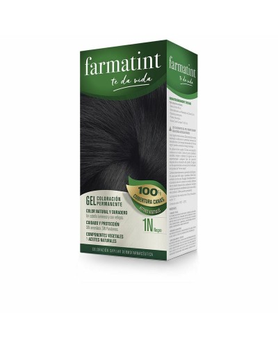 FarmaTint 1N Schwarz Gel - Dauerhafte Haarfarbe - Sanfte Formel
