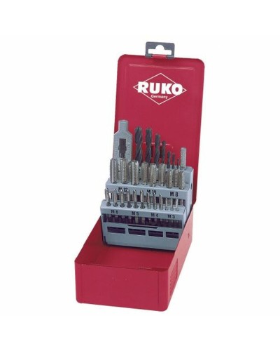 Juego de Machos y Terrajas para Roscar RUKO 29 Piezas