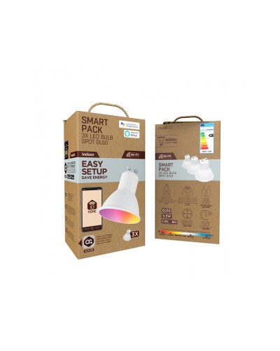 Älykäs Polttimo Muvit iO Pack 3 5,5 W GU10 400 lm Wi-Fi LED 2700 K 6500 K