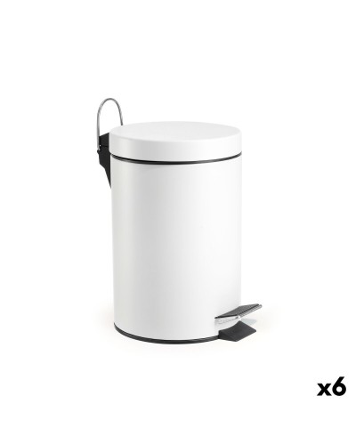 Cestino a pedale Confortime Bianco 3 L (6 Unità)