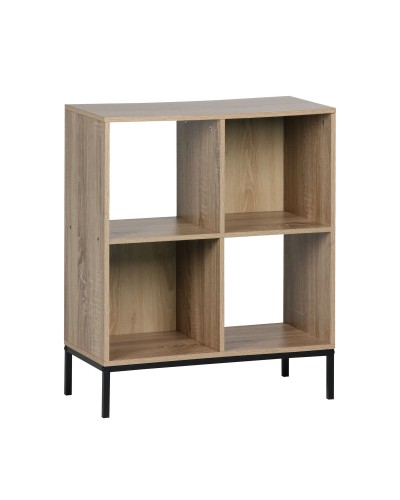 Regal MobleKit Braun Schwarz Holz Metall 60 x 29 x 72 cm