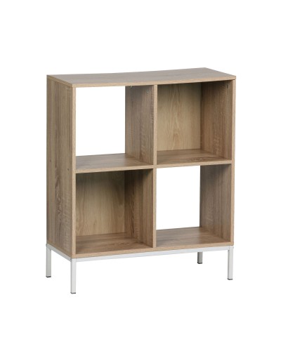 Regal MobleKit Weiß Braun Holz Metall 60 x 29 x 72 cm