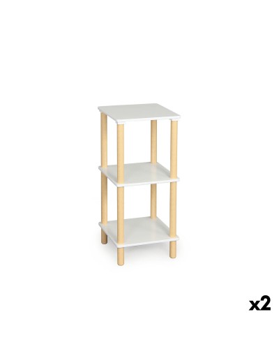 Planken MobleKit Wit Bruin Hout 35 x 35 x 75 cm (2 Stuks)