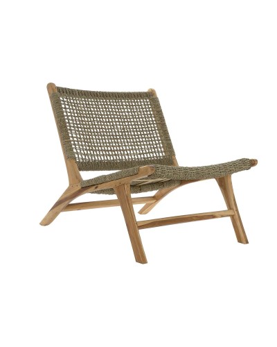 Poltrona DKD Home Decor Marrone Naturale Legno Teca 65 x 80 x 68 cm