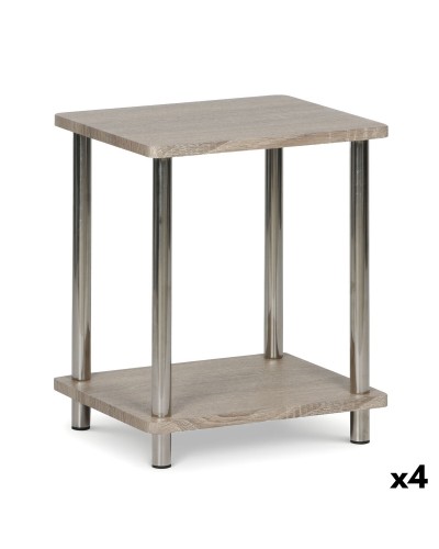 Tavolo aggiuntivo MobleKit Marrone Argentato 34 x 29,5 x 41 cm (4 Unità)