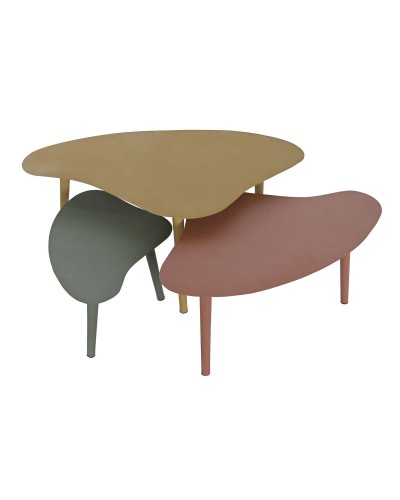 Set di 3 tavoli DKD Home Decor Multicolore 100 x 60 x 41 cm