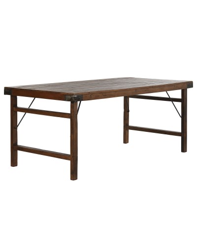 Fällbord Home ESPRIT Naturell Återvunnet Trä 182 x 90 x 76 cm