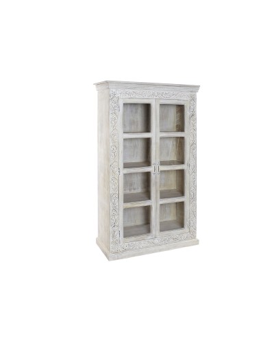 Display Standaard Home ESPRIT Wit Kristal Mangohout 100 x 45 x 180 cm