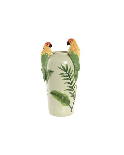 Vase Home ESPRIT Jaune Vert Céramique Tropical 21 x 21 x 24 cm