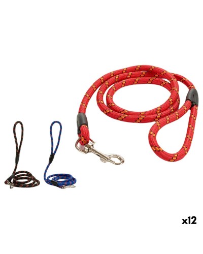 Laisse pour Chien Mascow Bleu Noir Rouge 120 x 1,2 x 6 cm (12 Unités)