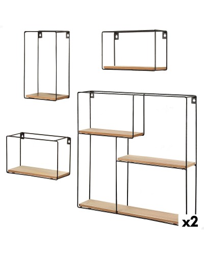 Planken Max Home Ijzer Hout MDF (2 Stuks)