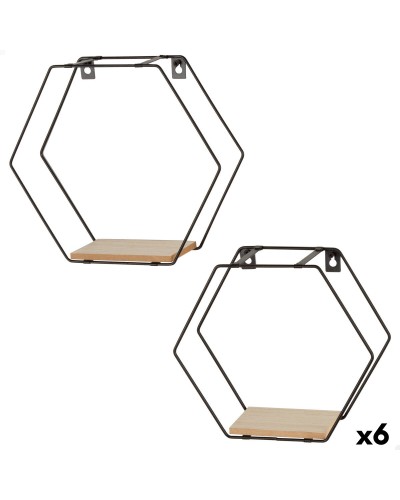 Hyllyt Max Home Rauta Puu MDF 30 X 27 X 10 CM (6 osaa)