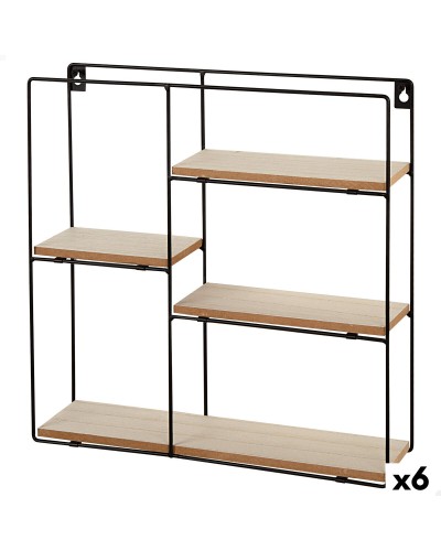 Planken Max Home Ijzer Hout MDF 40 x 40 x 10 cm (6 Stuks)