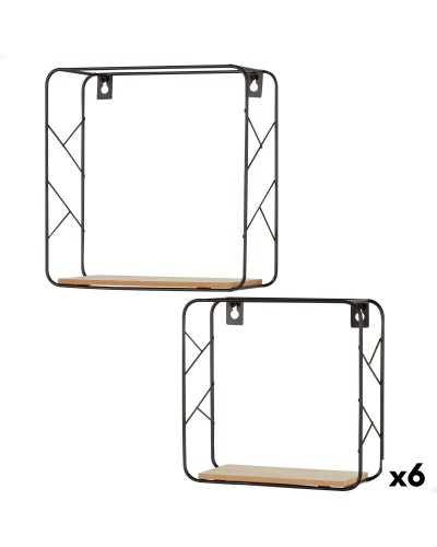 Shelves Max Home Iron MDF Wood 25 x 25 x 10 cm (6 Units)