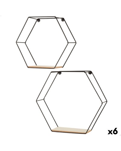 Scaffale Max Home Ferro Legno MDF 29 X 26 X 10 CM (6 Unità)