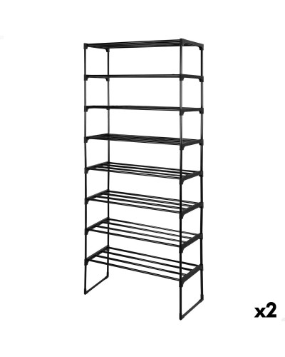 Hyllyt Max Home Musta Metalli Muovinen 67 X 160 X 30 CM (2 osaa)