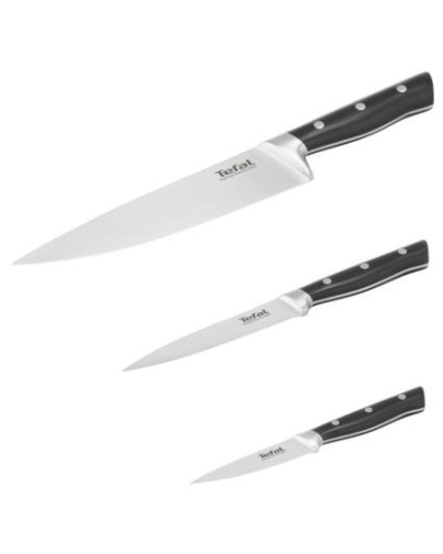 Set de Cuchillos Tefal Multicolor Acero Inoxidable 3 Piezas