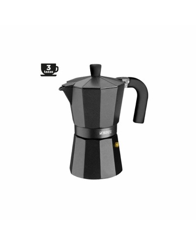Cafetière Italienne BRA INOX BLACK 3T Noir