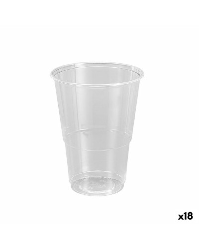 Set di bicchieri riutilizzabili Algon Plastica Trasparente 12 Pezzi 500 ml (18 Unità)