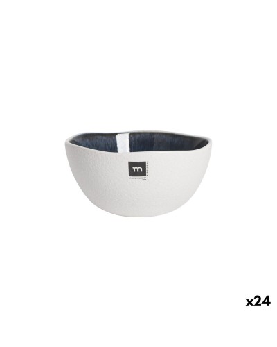 Bol La Mediterránea Savina Bleu Blanc Céramique 180 ml (24 Unités)