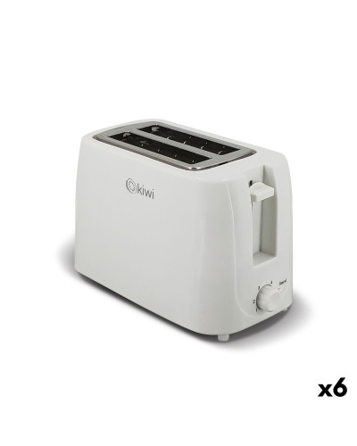 Toaster Kiwi Kiwi White Silver 750 W 6 Units