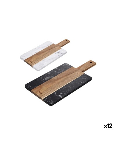 Planche à découper Quttin 30 x 14 cm Marbre Bois d'acacia (12 Unités)
