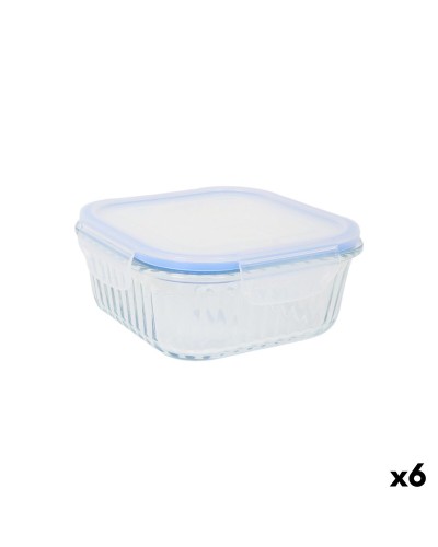 Lunchbox Quttin Textury Durchsichtig Borosilikatglas 750 ml (6 Stück)