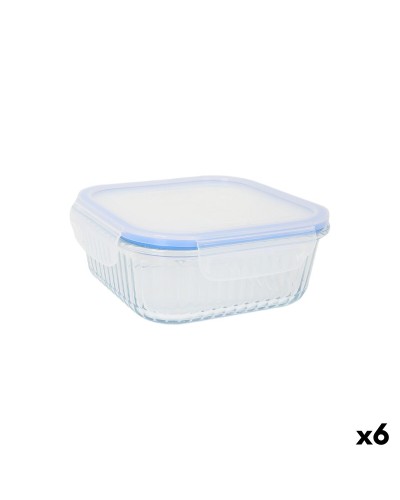 Lunchbox Quttin Textury Durchsichtig Borosilikatglas 1,1 L (6 Stück)
