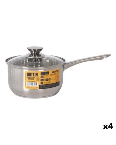 Casserole avec couvercle Quttin New neron Acier Ø 18 cm 3 L 35 x 19,5 x 10,5 cm (4 Unités)